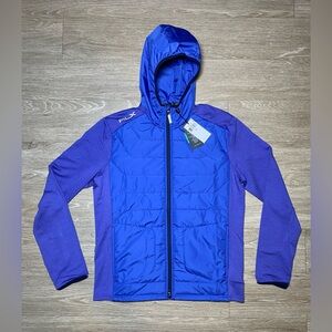 NEW Men Size Medium RLX Ralph Lauren Hybrid Wool Hooded Golf Quilted Jacket $268